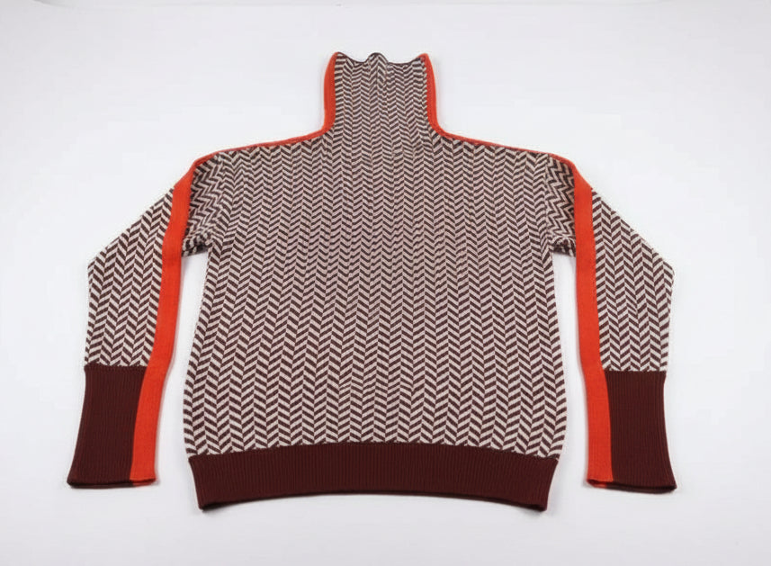 Aura / Women’s High-Neck Striped Pullover