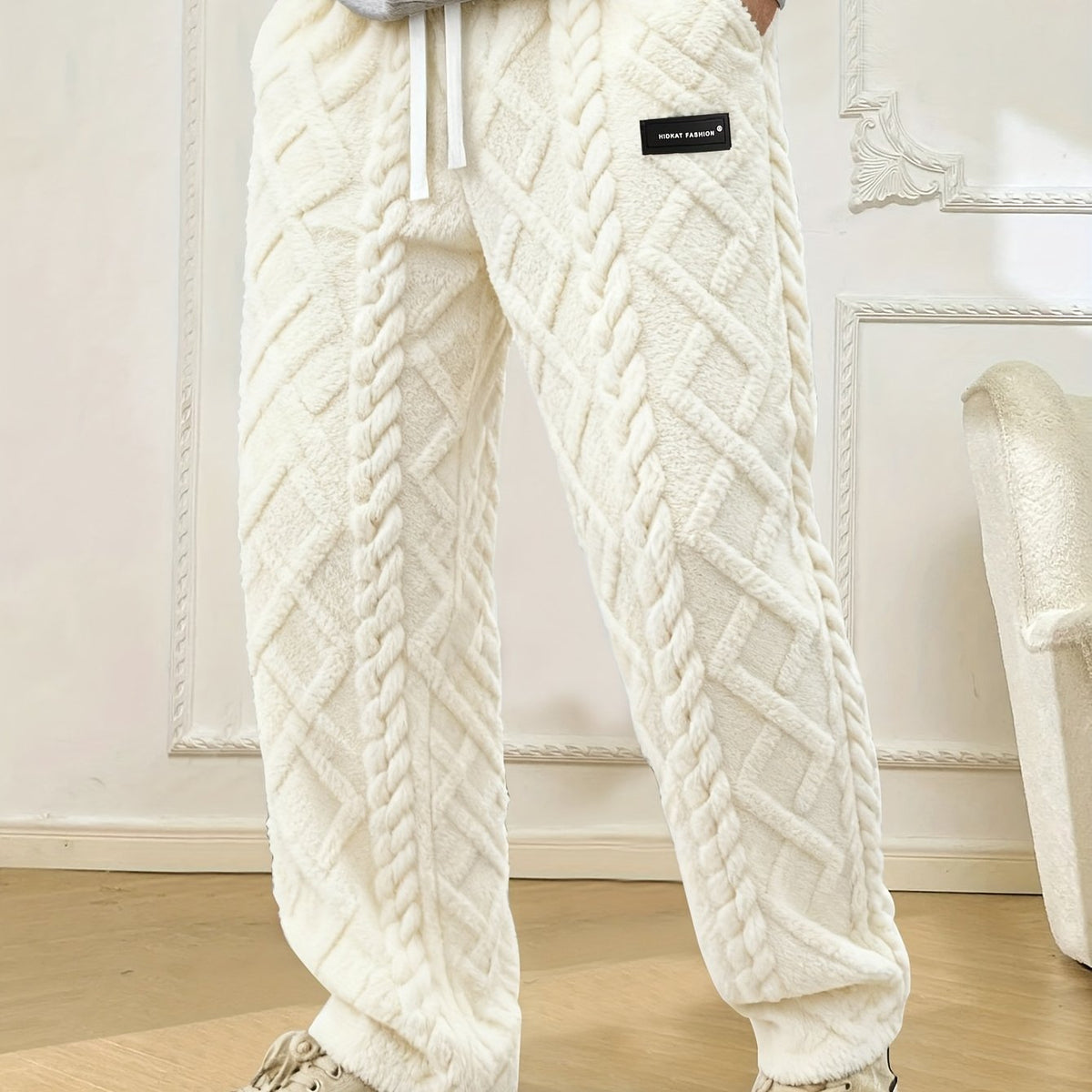 Thatcher | Men's Cosy Textured Drawstring Joggers - image 8