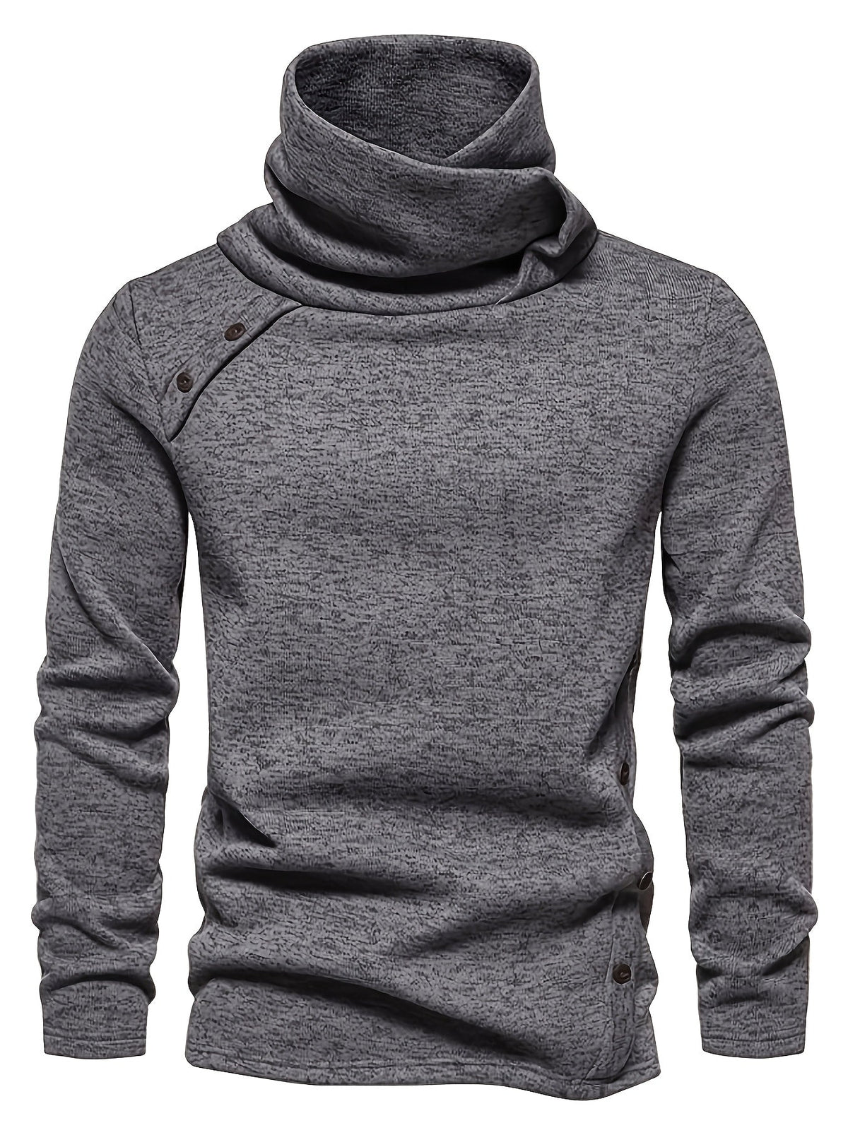 Ellis | Men's Slouch-Neck Button-Detail Jumper