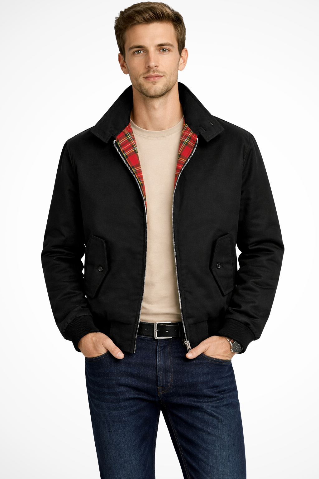 Emmett | Men's Classic Harrington Zip-Front Jacket