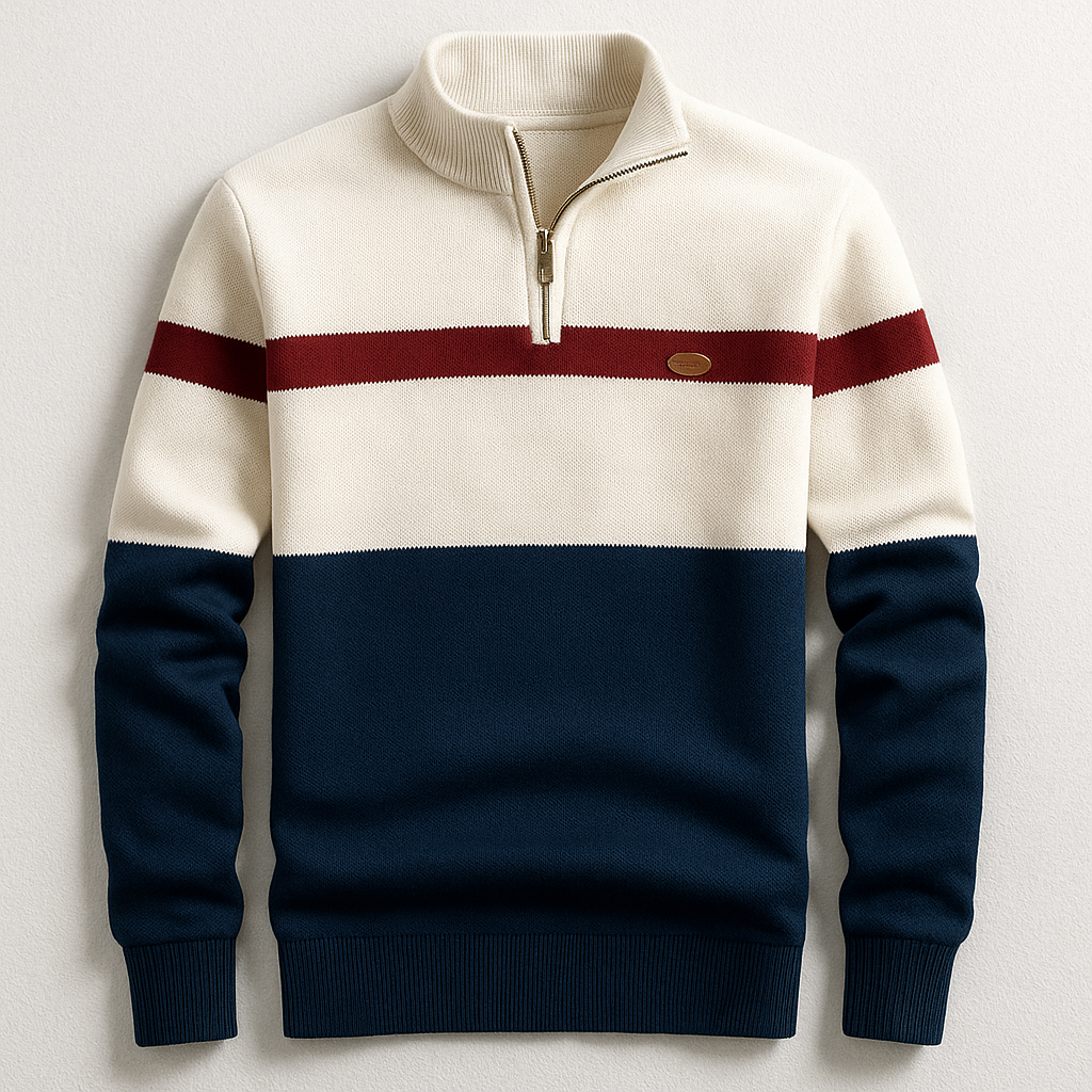 Elston / Menâs Midweight Cotton Quarter-Zip Pullover