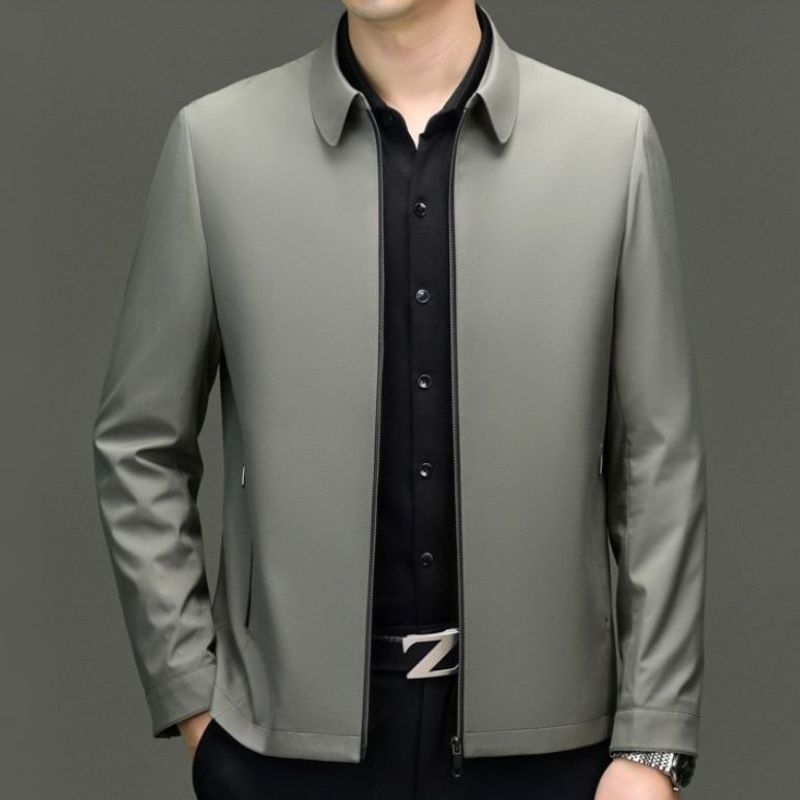 Colwyn | Men's Lightweight Zip-Up Jacket with Point Collar and Minimalist Design