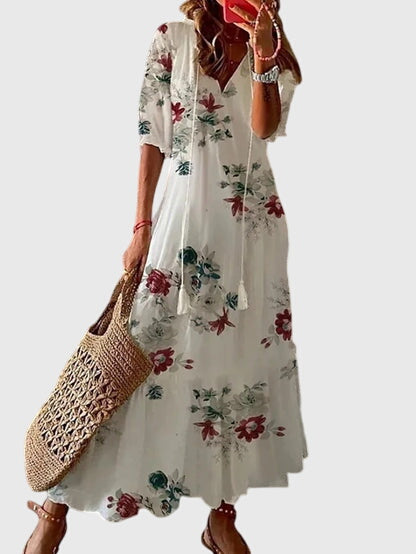 Women's Maxi Dress Cotton Bohemian Vintage Patchwork