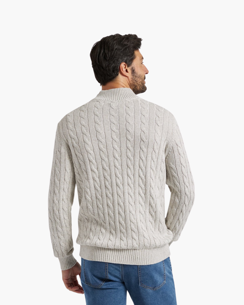 Verbier / Men’s Cable Knit Half-Zip Sweater