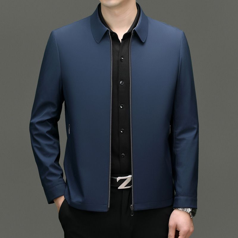 Colwyn | Men's Lightweight Zip-Up Jacket with Point Collar and Minimalist Design
