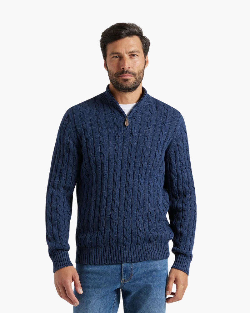 Verbier / Men’s Cable Knit Half-Zip Sweater