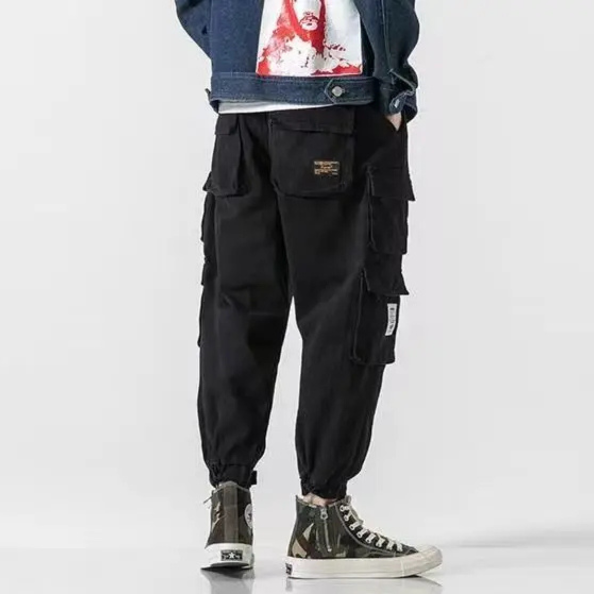 Wallace | Men's Tapered Cargo Trousers with Flap Pockets – original product image 11