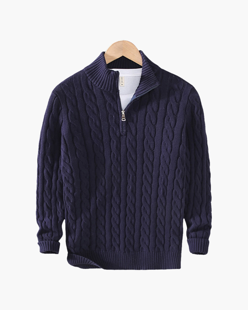 Verbier / Men’s Cable Knit Half-Zip Sweater