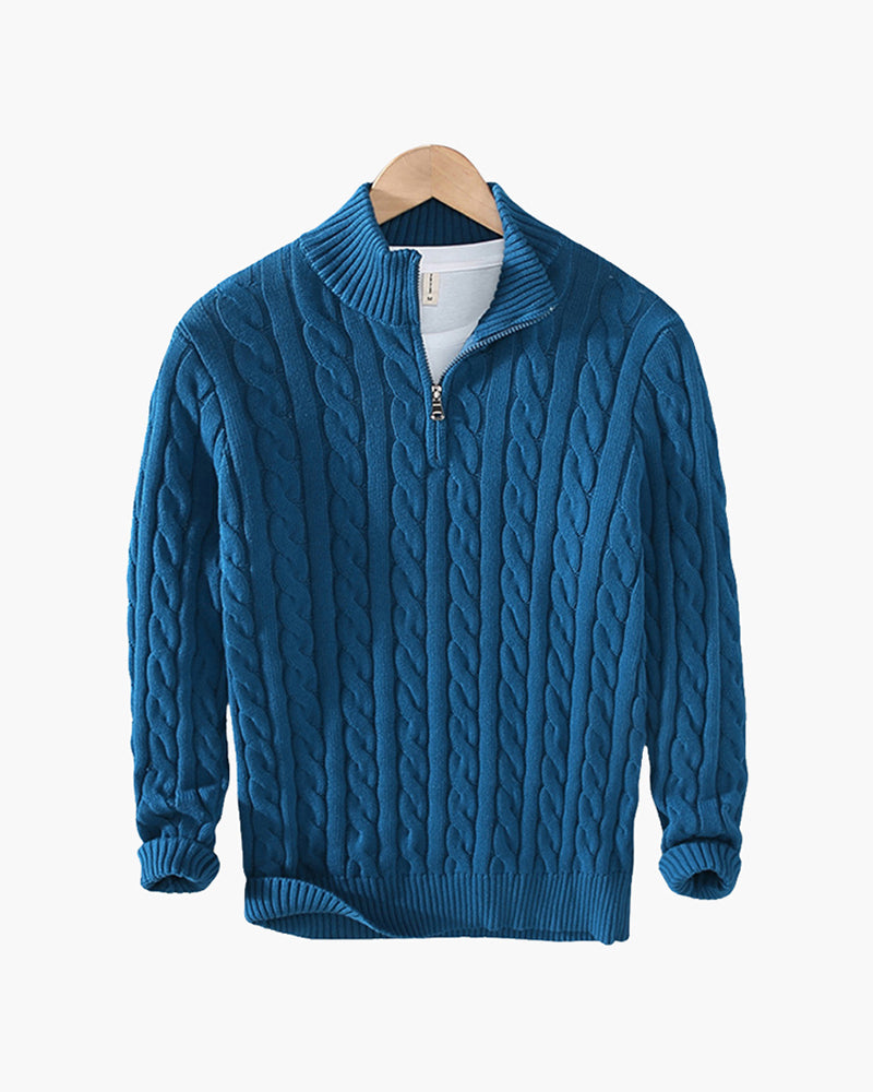 Verbier / Men’s Cable Knit Half-Zip Sweater