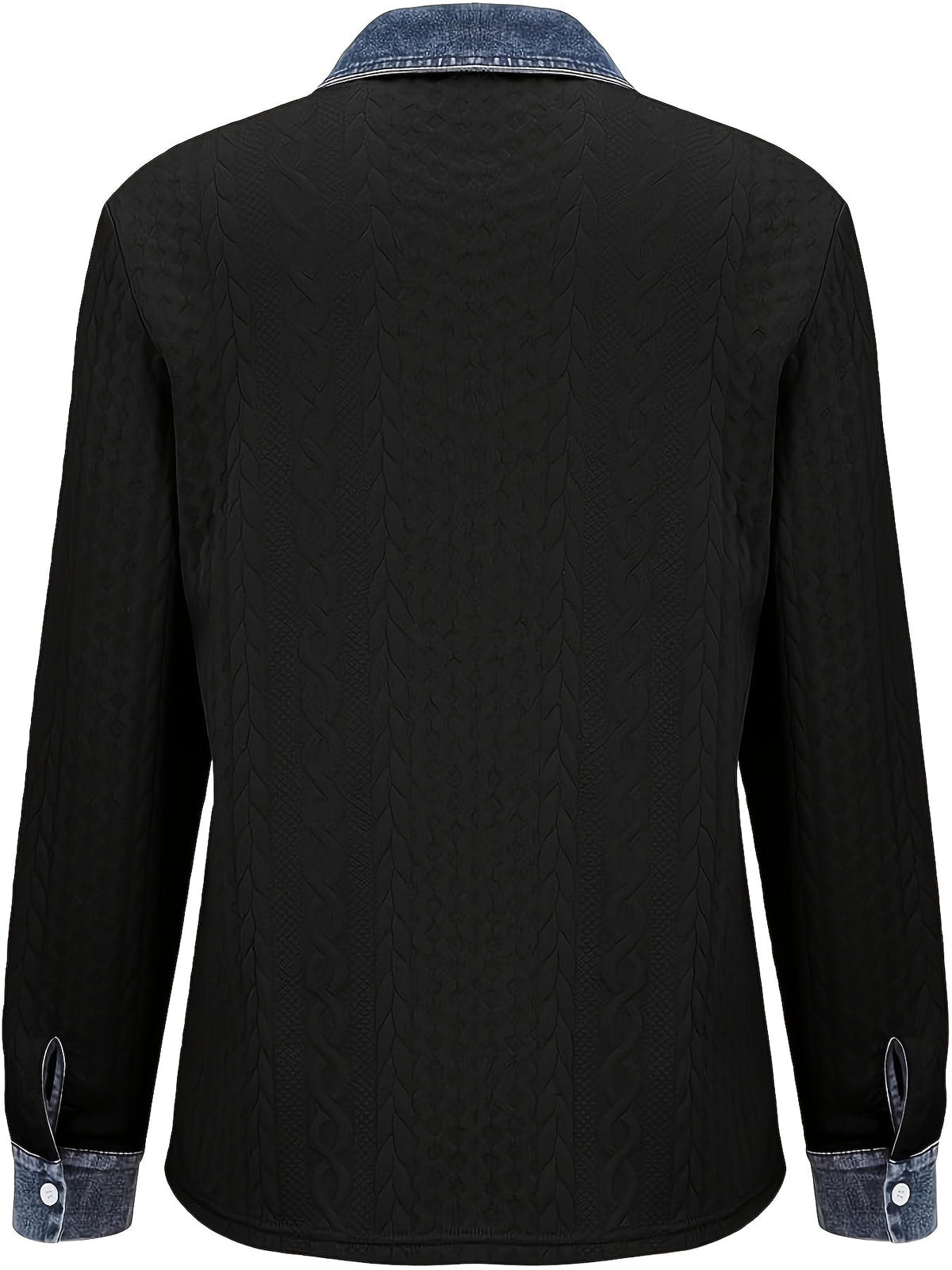 Tabitha | Women's Textured Contrast Button Cardigan