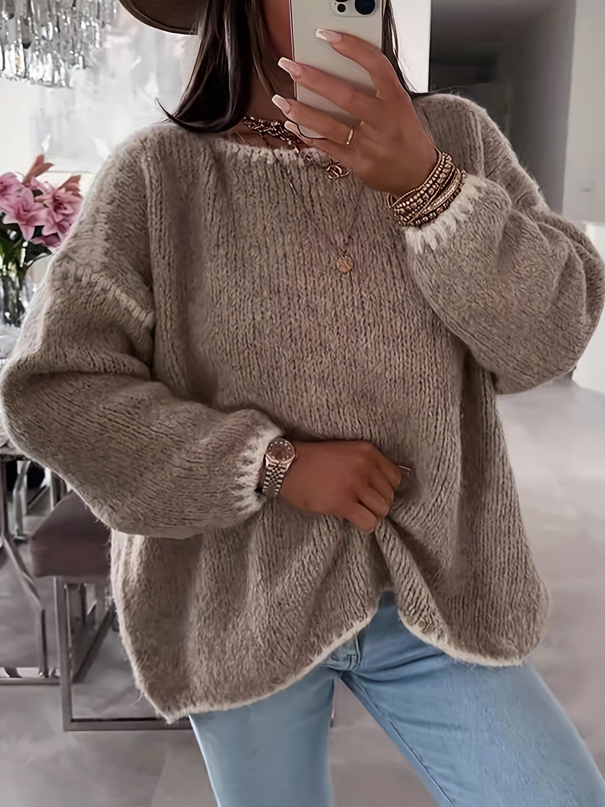 Elowen | Women's Relaxed Boat-Neck Jumper
