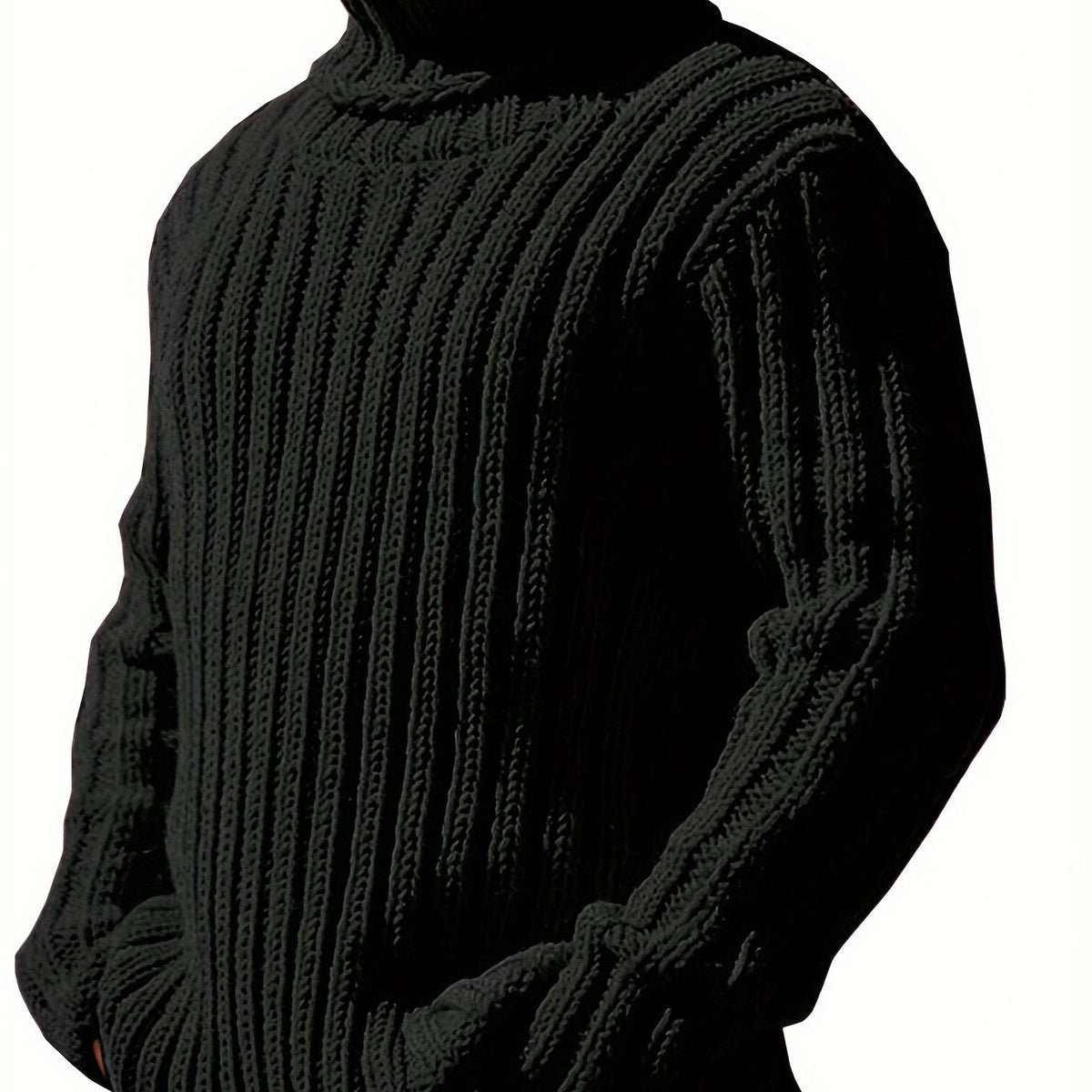 Oswald | Men's Textured Ribbed High-Neck Pullover - image 11