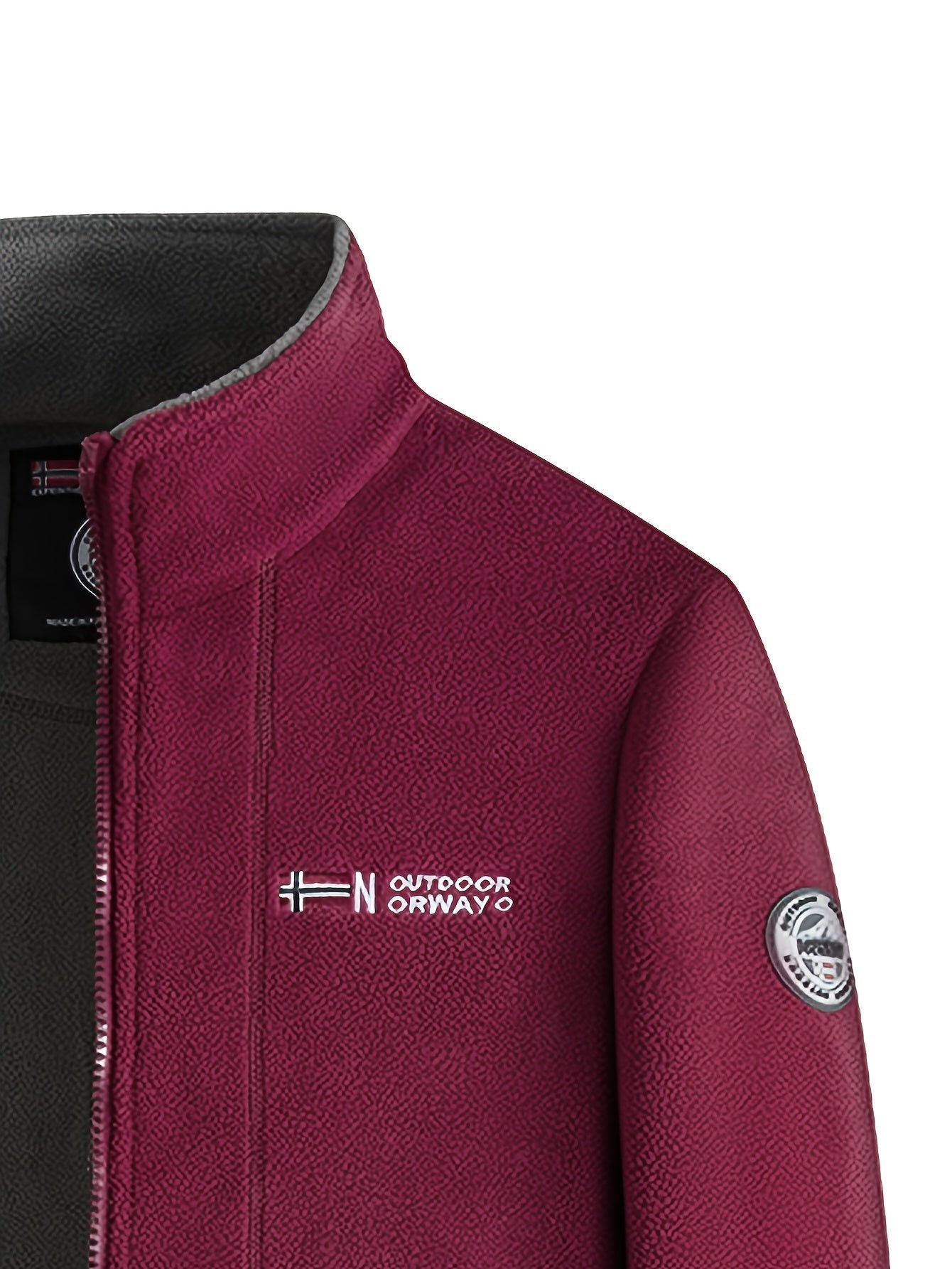 Julius / Men’s Fleece Zip Jacket with High Collar