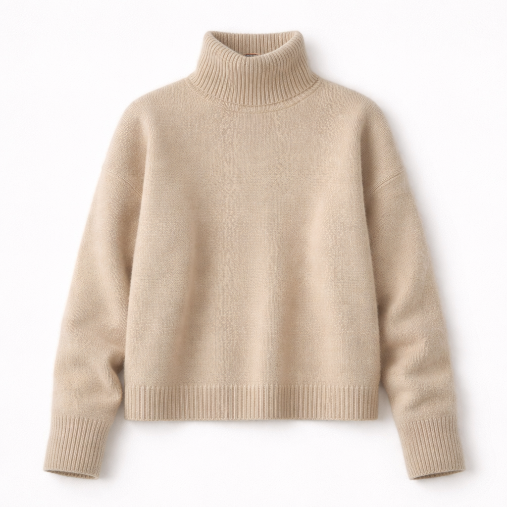 Cashmere Turtleneck Sweater with Oversized Fit