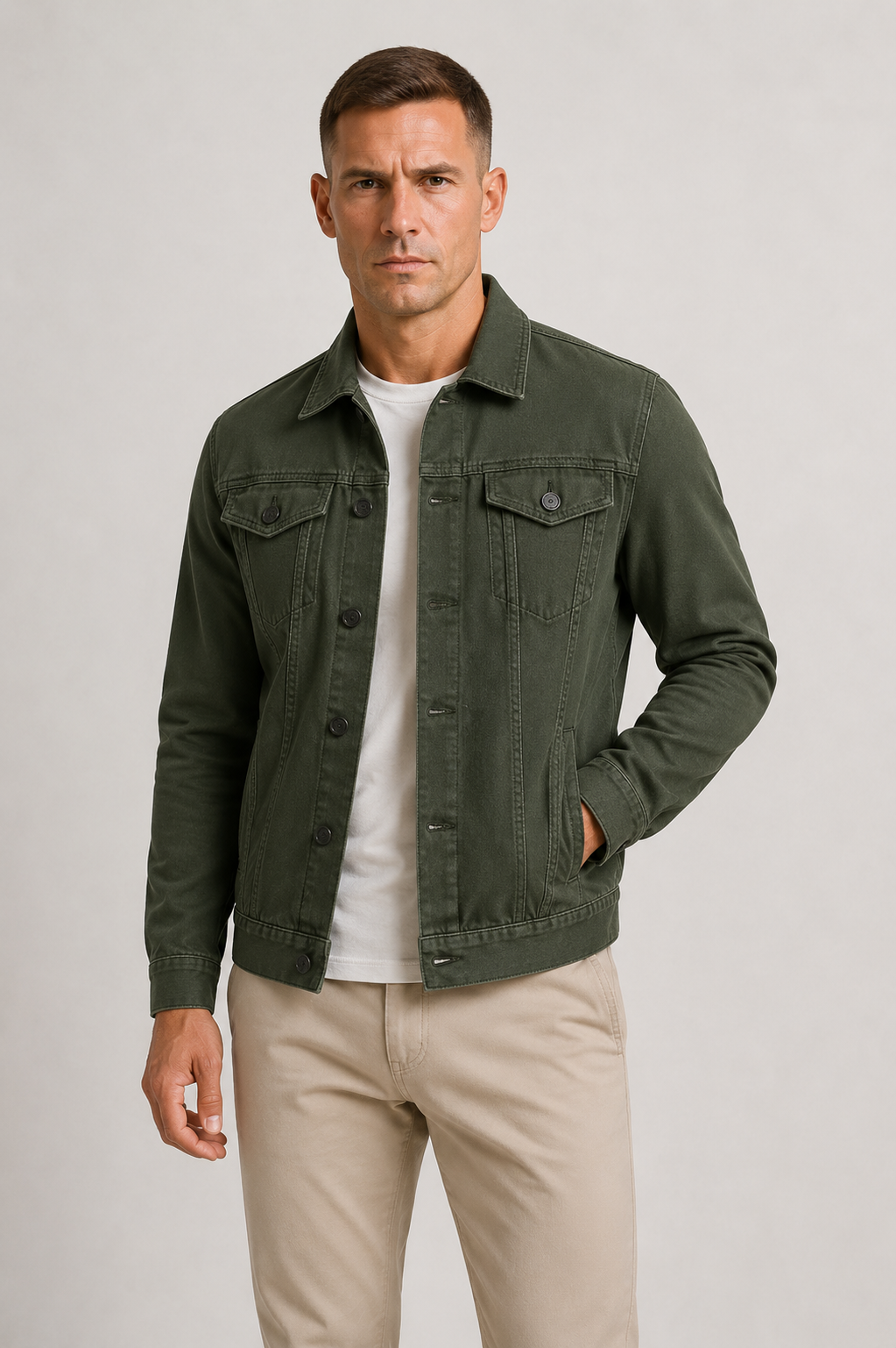 Beckett | Men's Classic Button-Front Denim Jacket source image 6