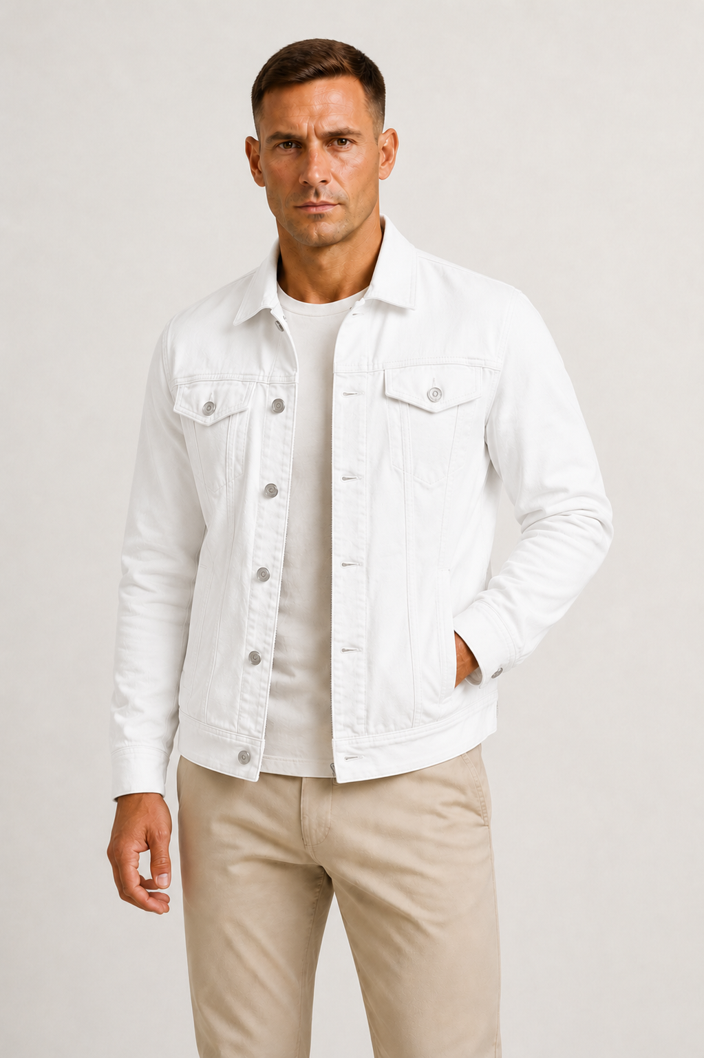 Beckett | Men's Classic Button-Front Denim Jacket source image 1