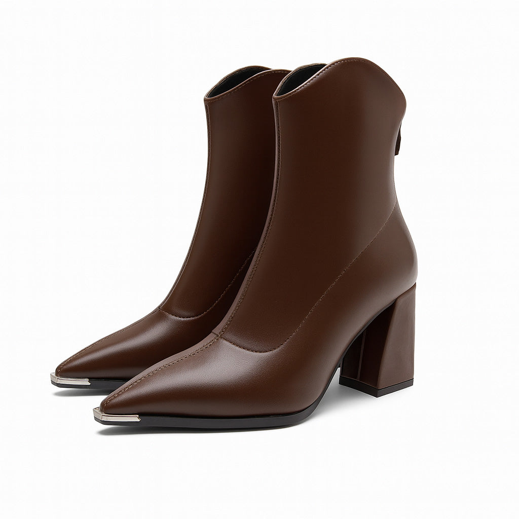 Chelsea / Premium Leather Chelsea Boot with Chrome Toe Accent