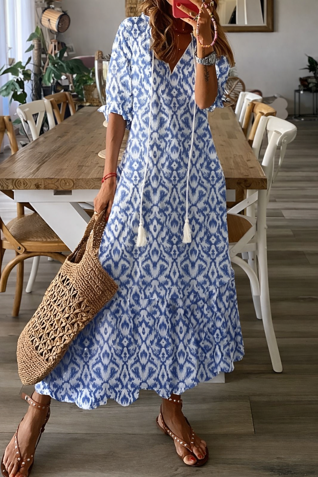 Boho Covering Dress Women Stretch Fabric Lightweight Breathable