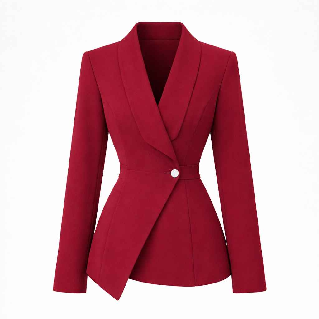 Blazer in Polka Dot Velour with Embellished Detail
