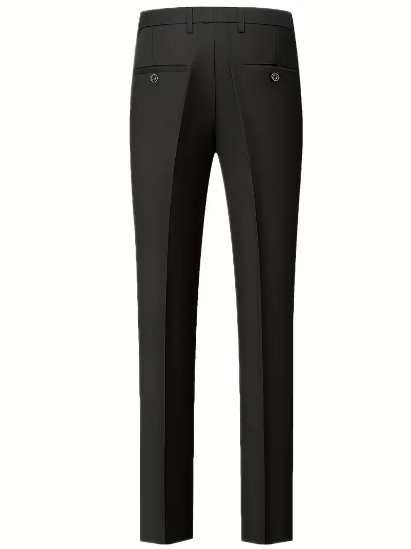 Men's Three Piece Suit Woven Fabric Peak Lapel Tailored Fit Formal