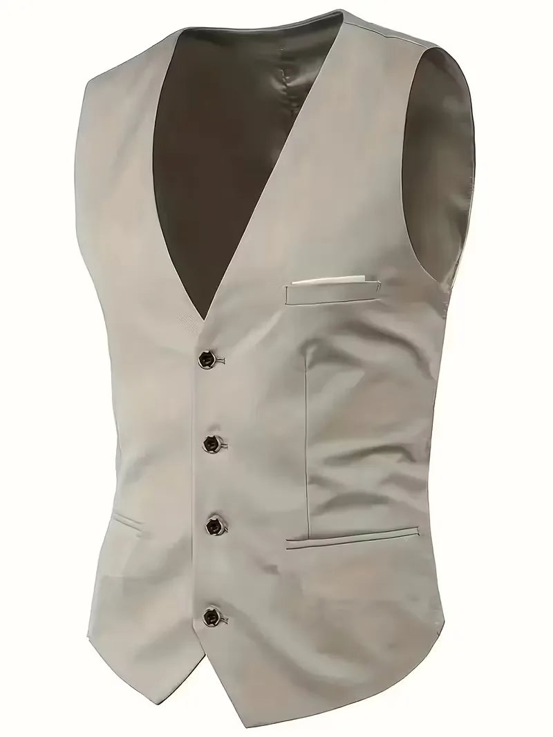 Men's Three Piece Suit Woven Fabric Peak Lapel Tailored Fit Formal