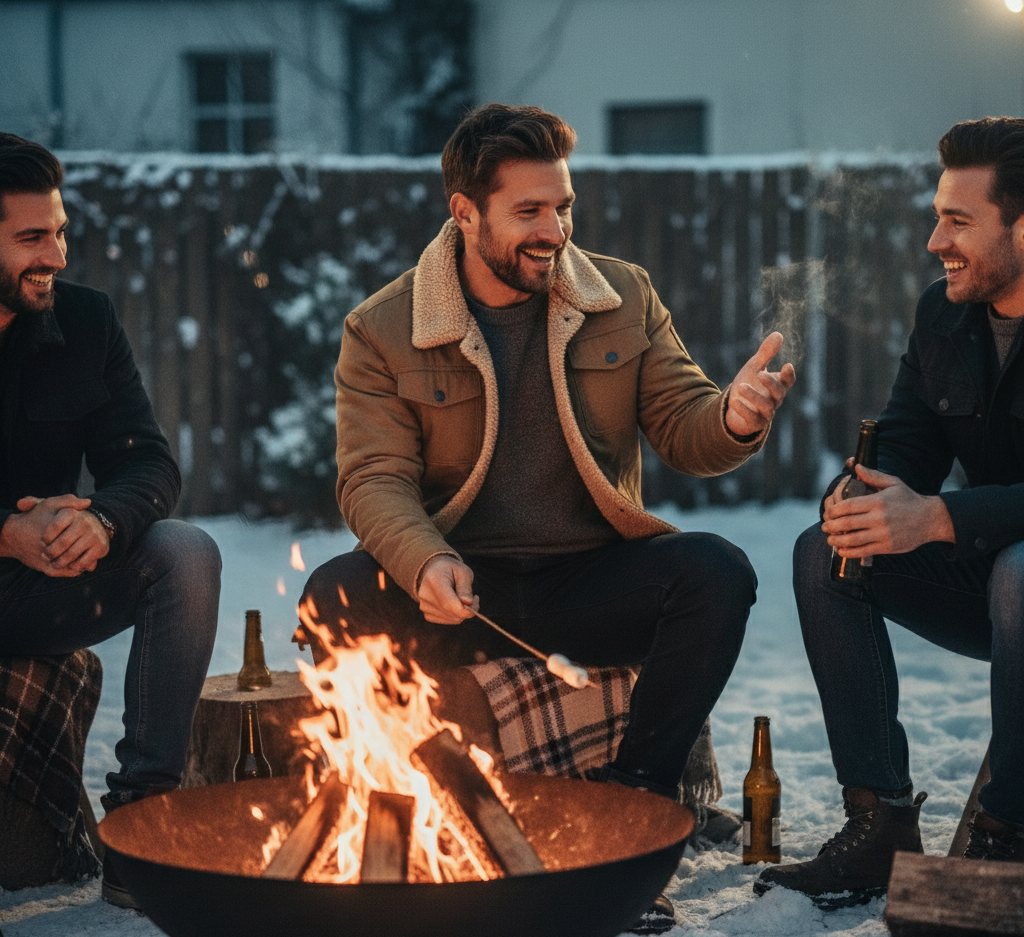 Armand / Men’s Sherpa-Lined Cotton-Blend Winter Jacket