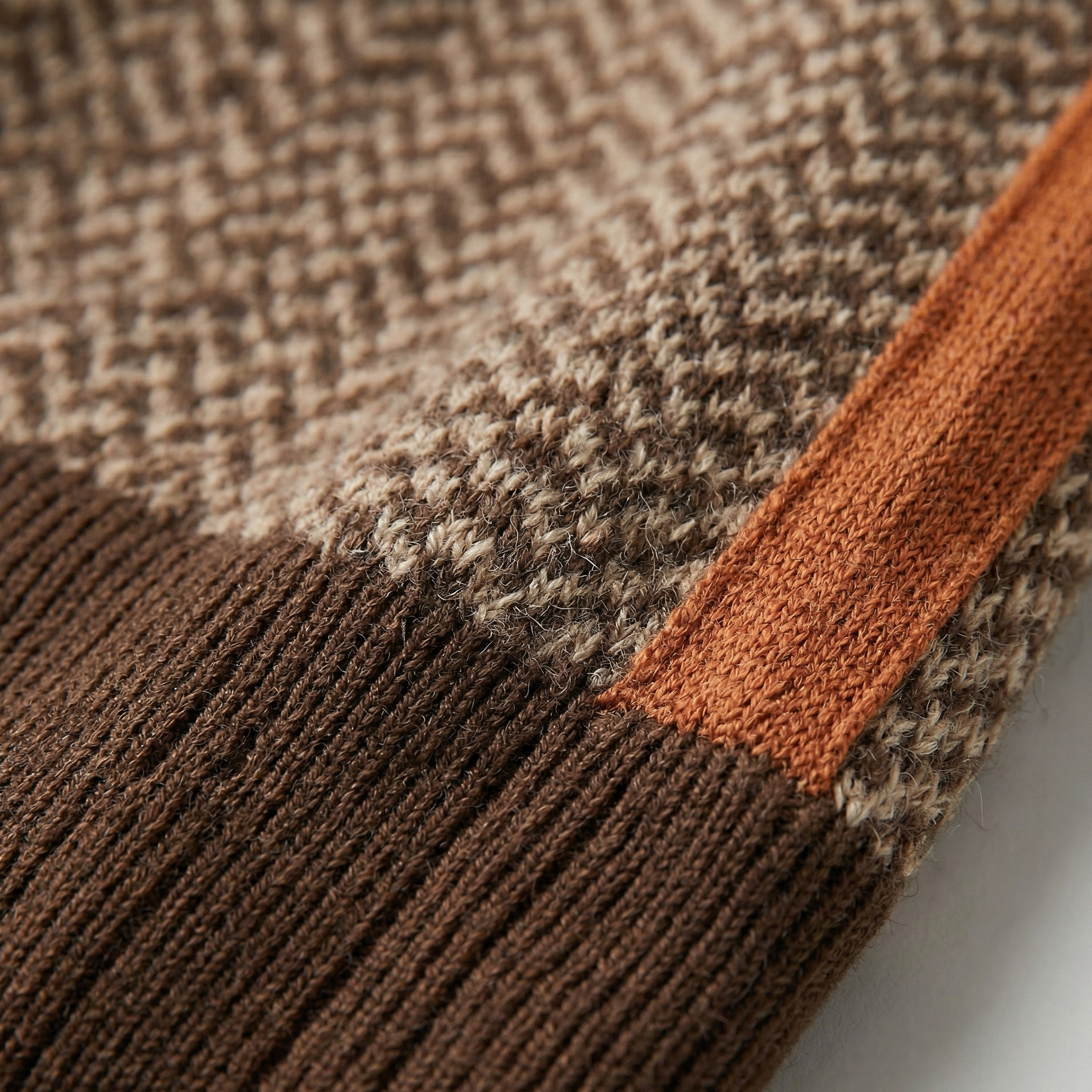 Striped Pullover with High Neck