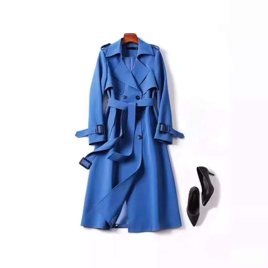 Thalisse / Womenâs Double-Breasted X-Long Waterproof Coat