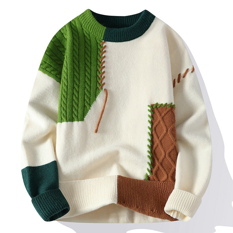 Pullover Sweater in Acrylic with Crew Neck