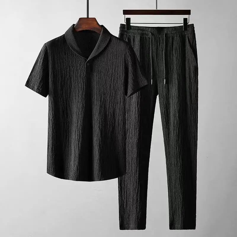 Arvello / Men’s Short Sleeve Polo and Trousers Set