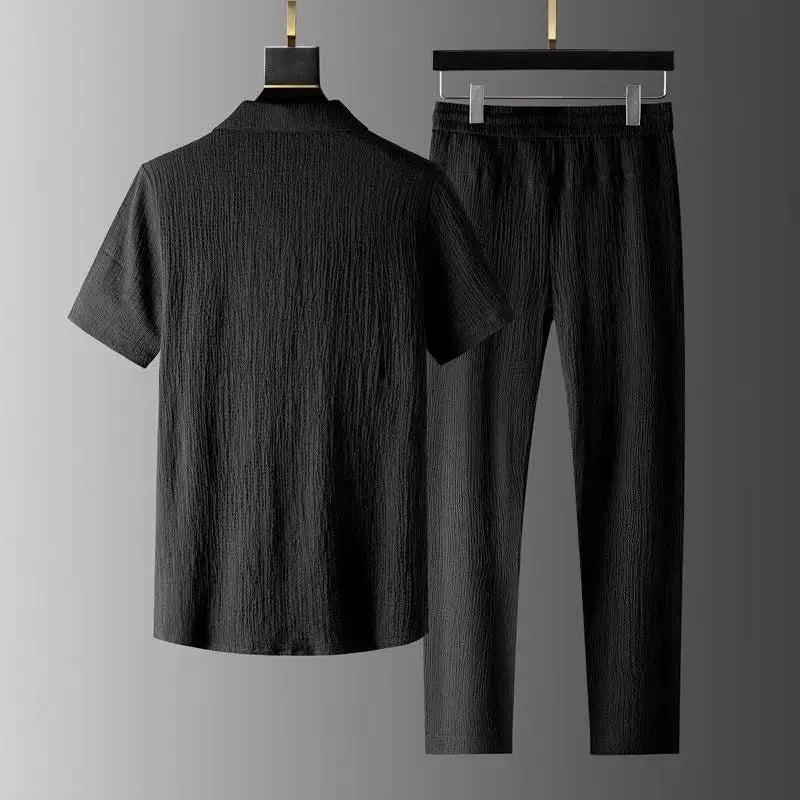 Co-Ord Set with Short Sleeve Polo and Trousers