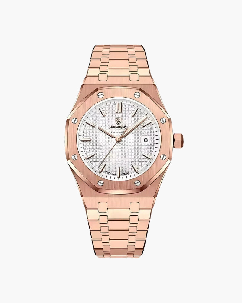 Stainless Steel Watch Date Display