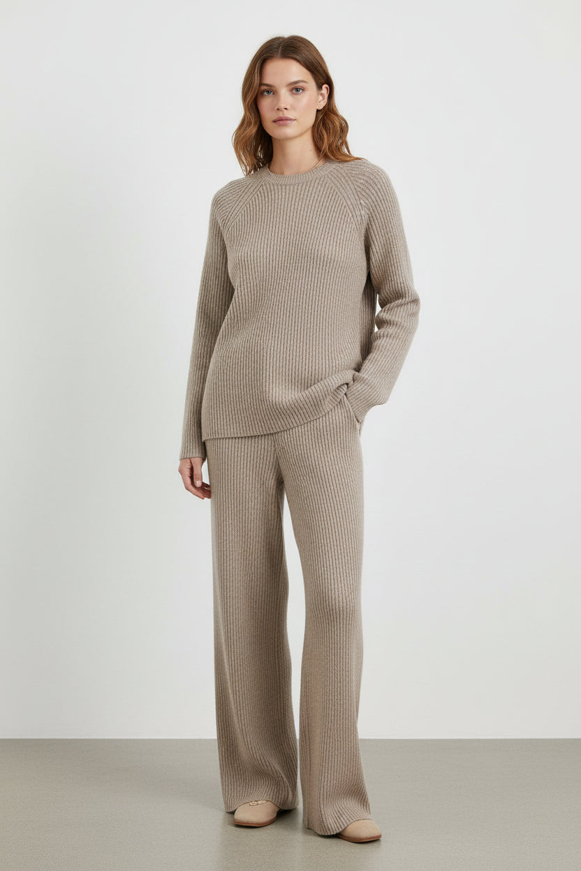 Mia / Women’s Ribbed Knit Lounge Set – 2-Piece