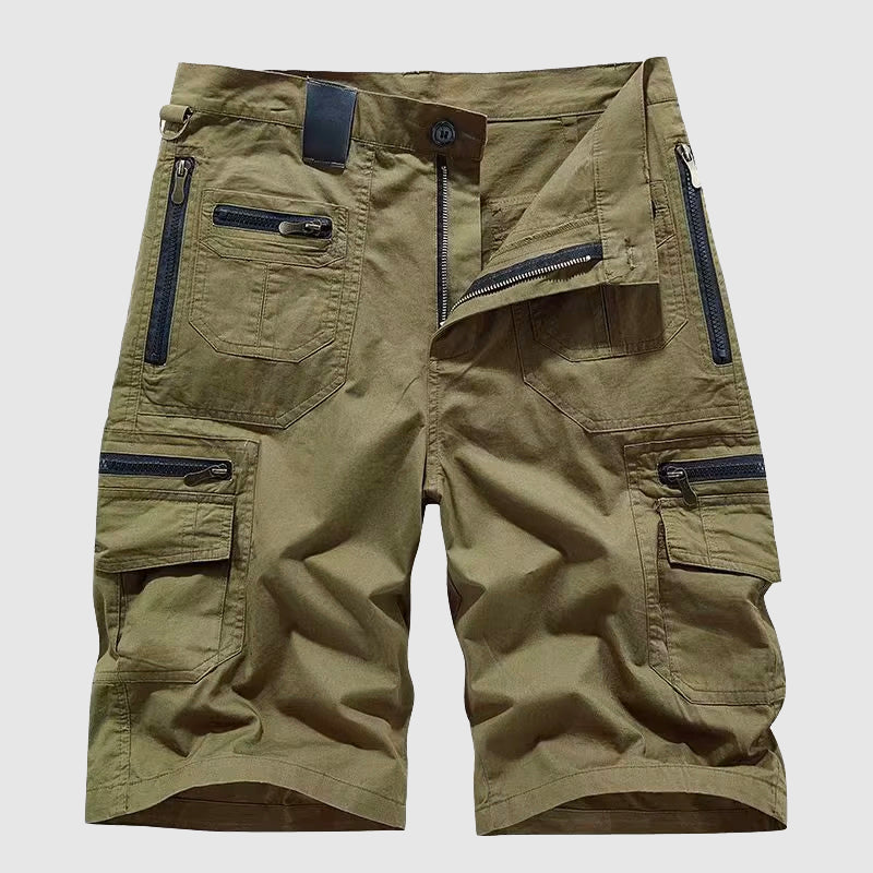 Cargo Shorts Men's Woven Fabric Zip Pocket Design