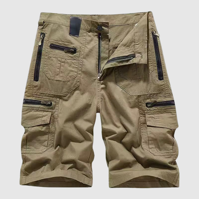 Cargo Shorts Men's Woven Fabric Zip Pocket Design
