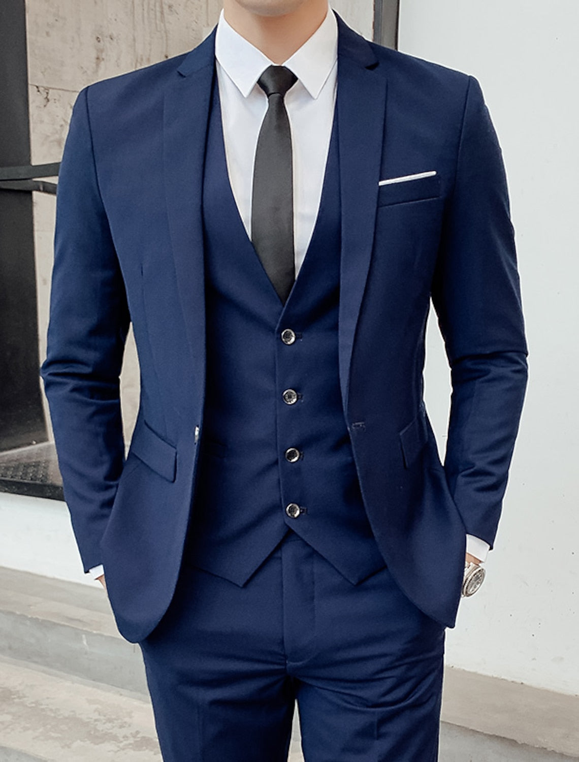 Theodore | Men's Single-Breasted Three-Piece Two-Button Suit source image 4