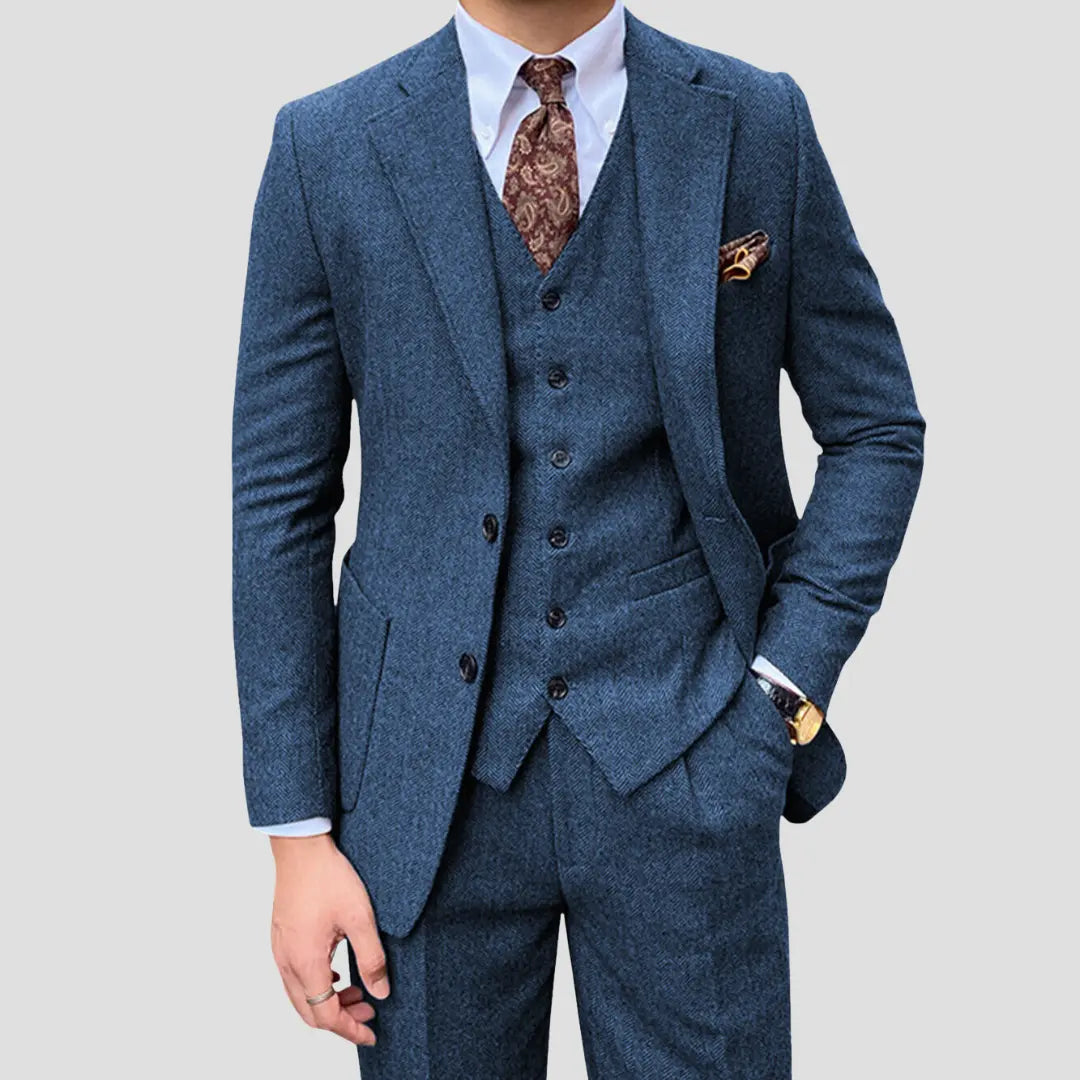 Corbin | Men's Slim-Fit Three-Piece Suit with Waistcoat