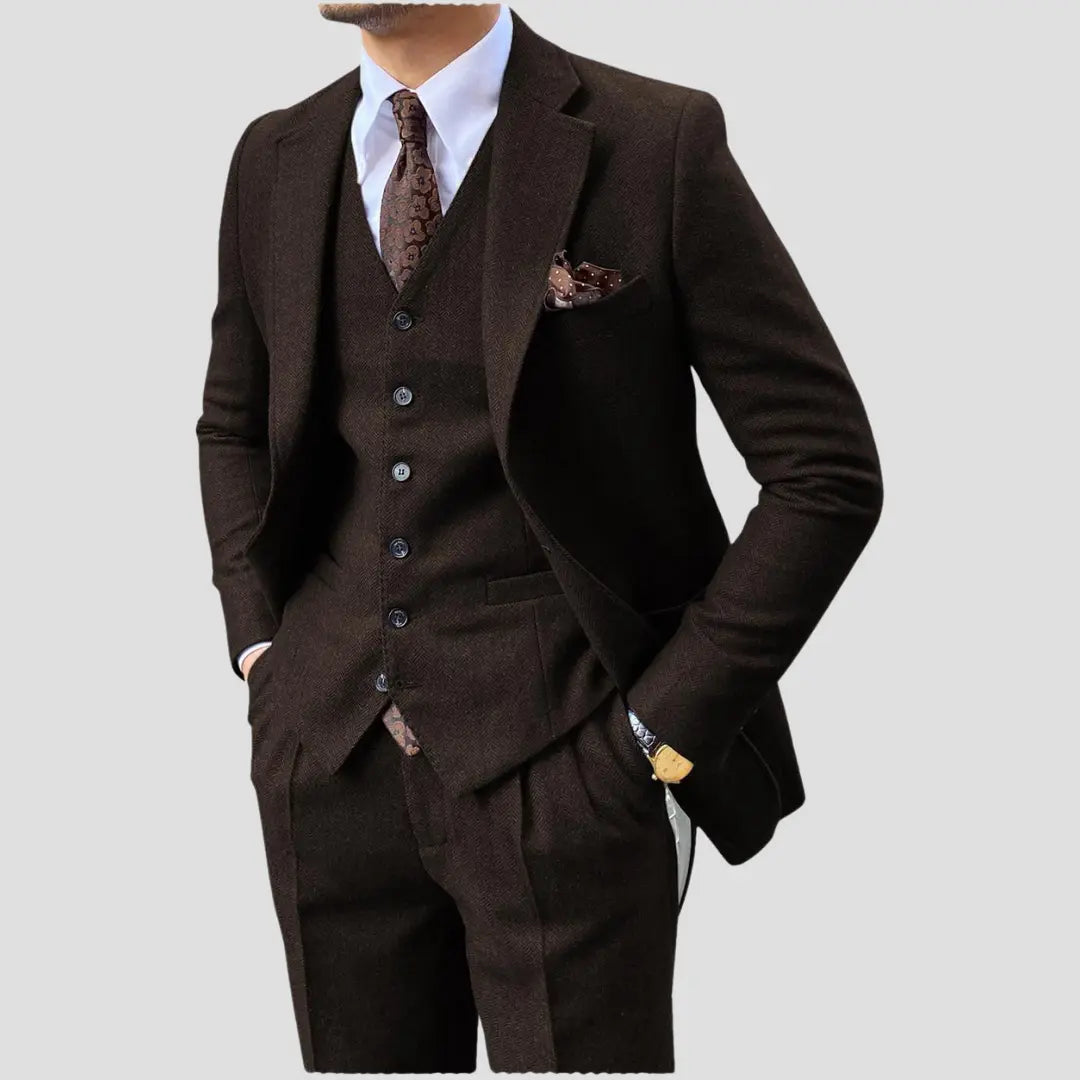 Corbin | Men's Slim-Fit Three-Piece Suit with Waistcoat