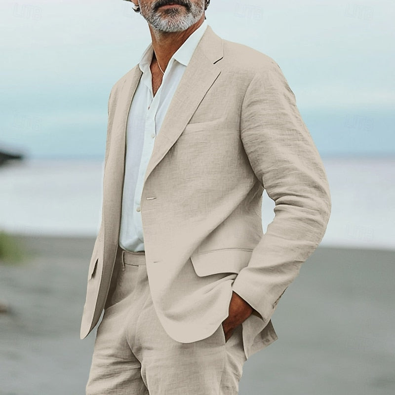 Suit Men's Woven Fabric Two Piece Design