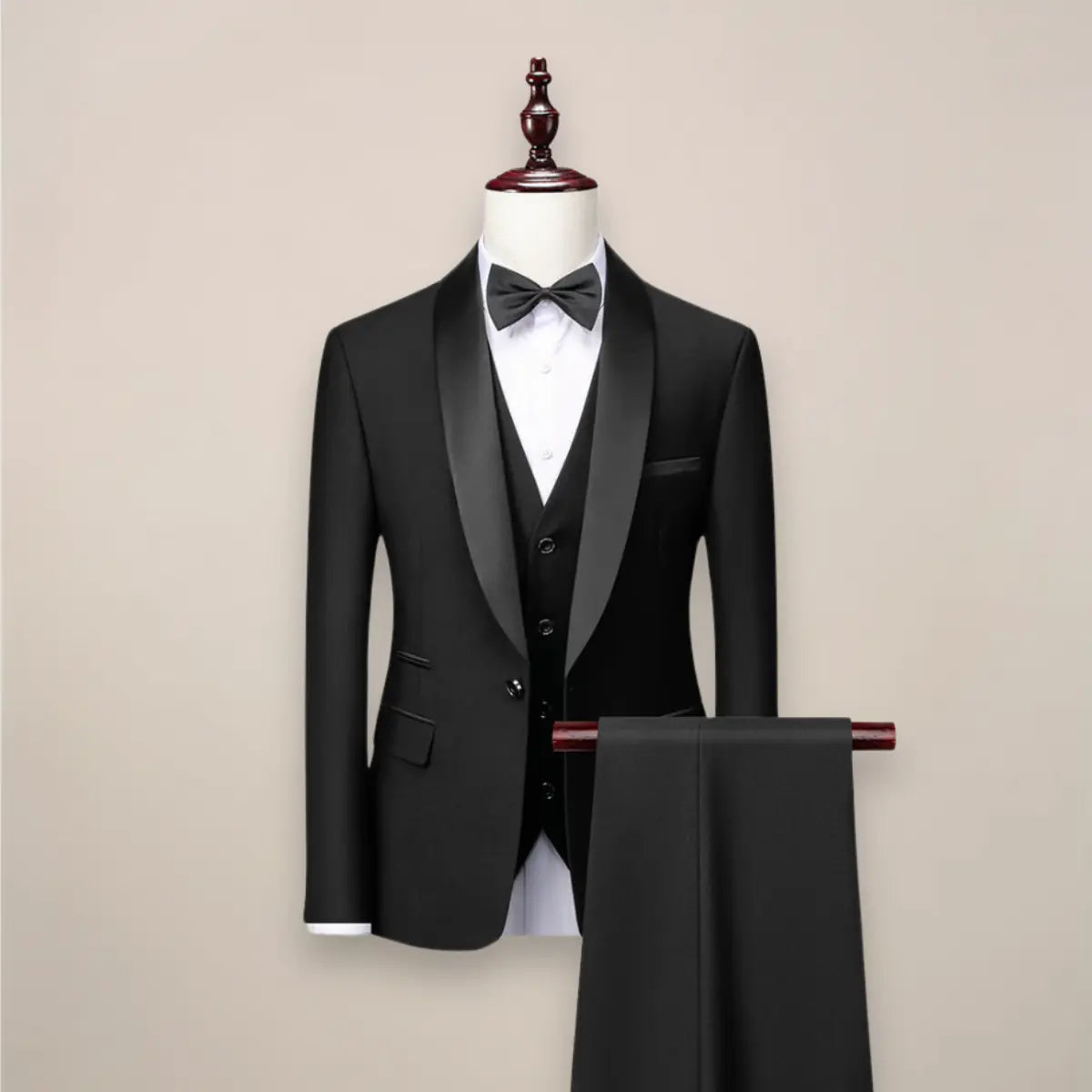 Reginald | Men's Slim-Fit Three-Piece Tuxedo Suit for Formal Events - original photo 1