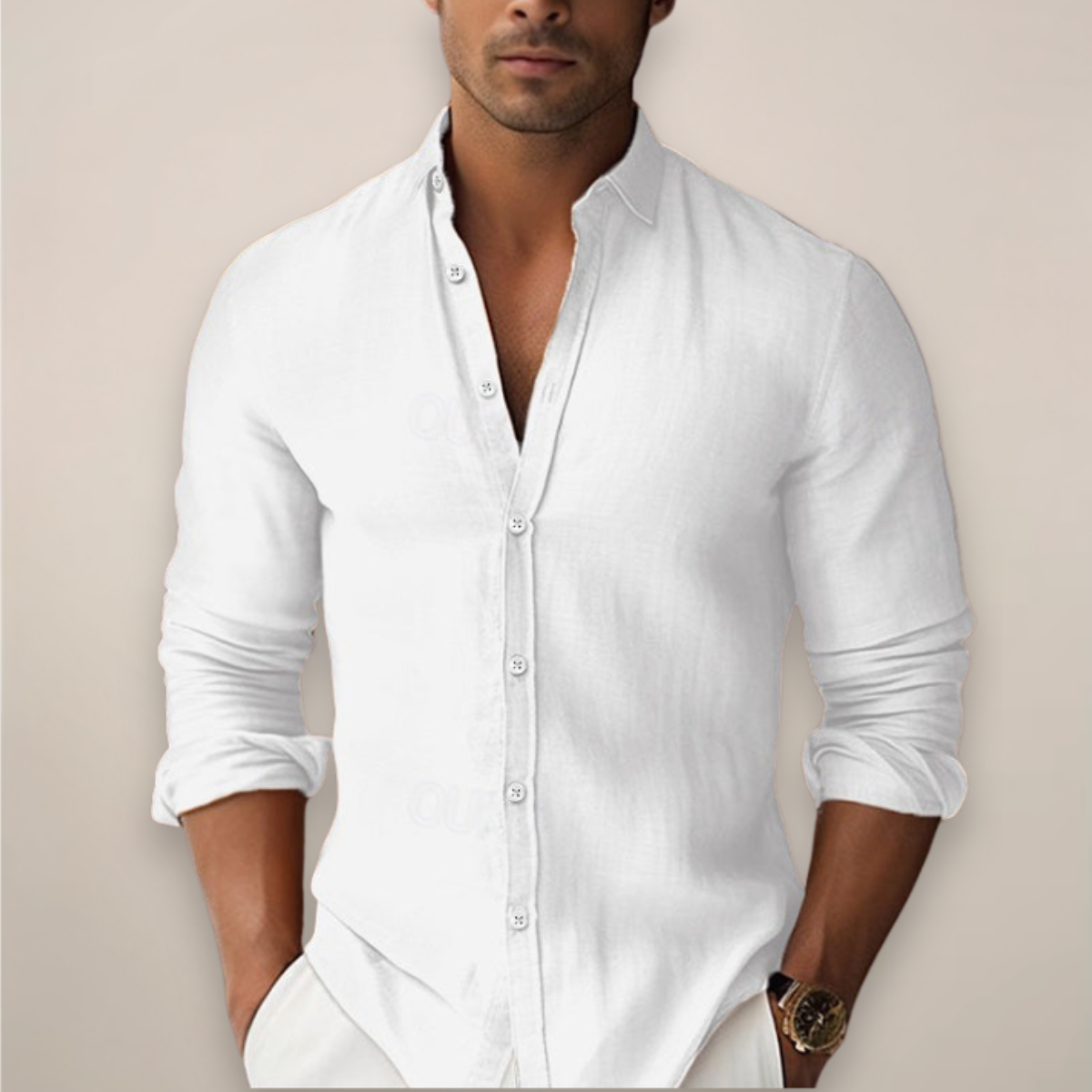 Short Sleeve Linen Blend Summer Shirt Men Button Up Relaxed Fit Casual