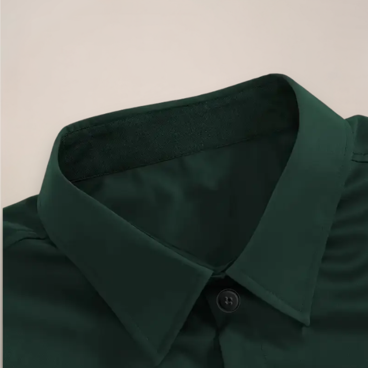Long Sleeve Dress Shirt Men Notched Collar Button Placket Regular Fit