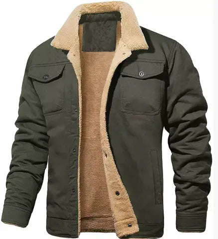 Alden | Men's Shearling-Collar Lined Winter Jacket