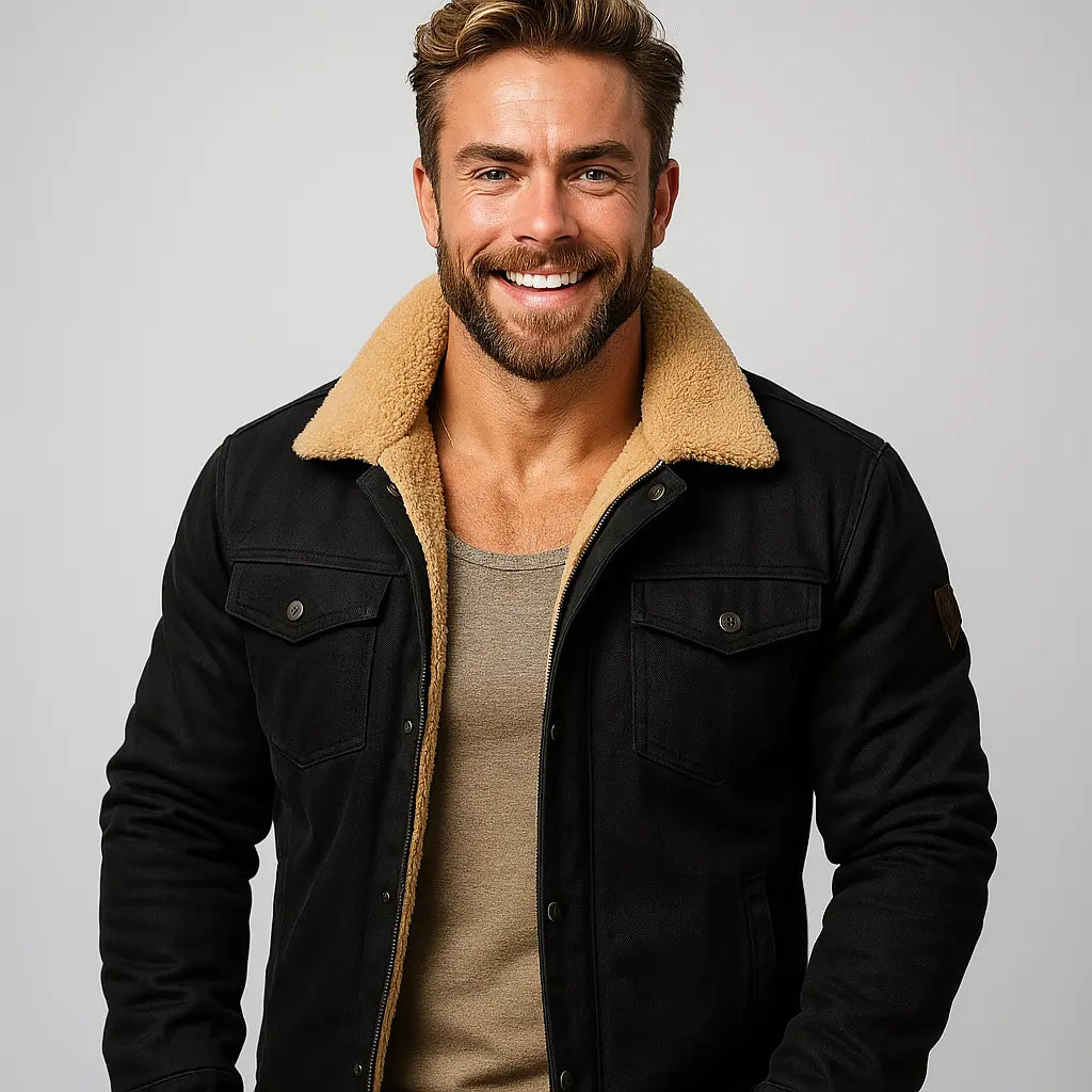 Alden | Men's Shearling-Collar Lined Winter Jacket