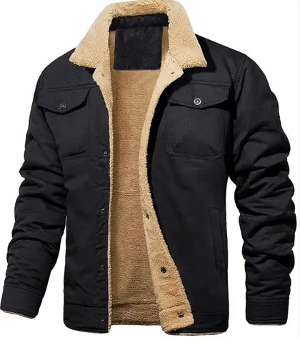 Alden | Men's Shearling-Collar Lined Winter Jacket