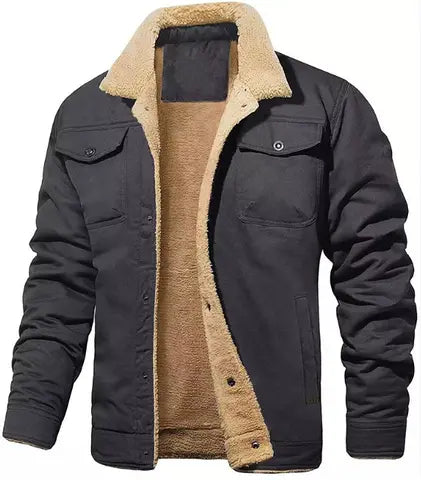 Alden | Men's Shearling-Collar Lined Winter Jacket