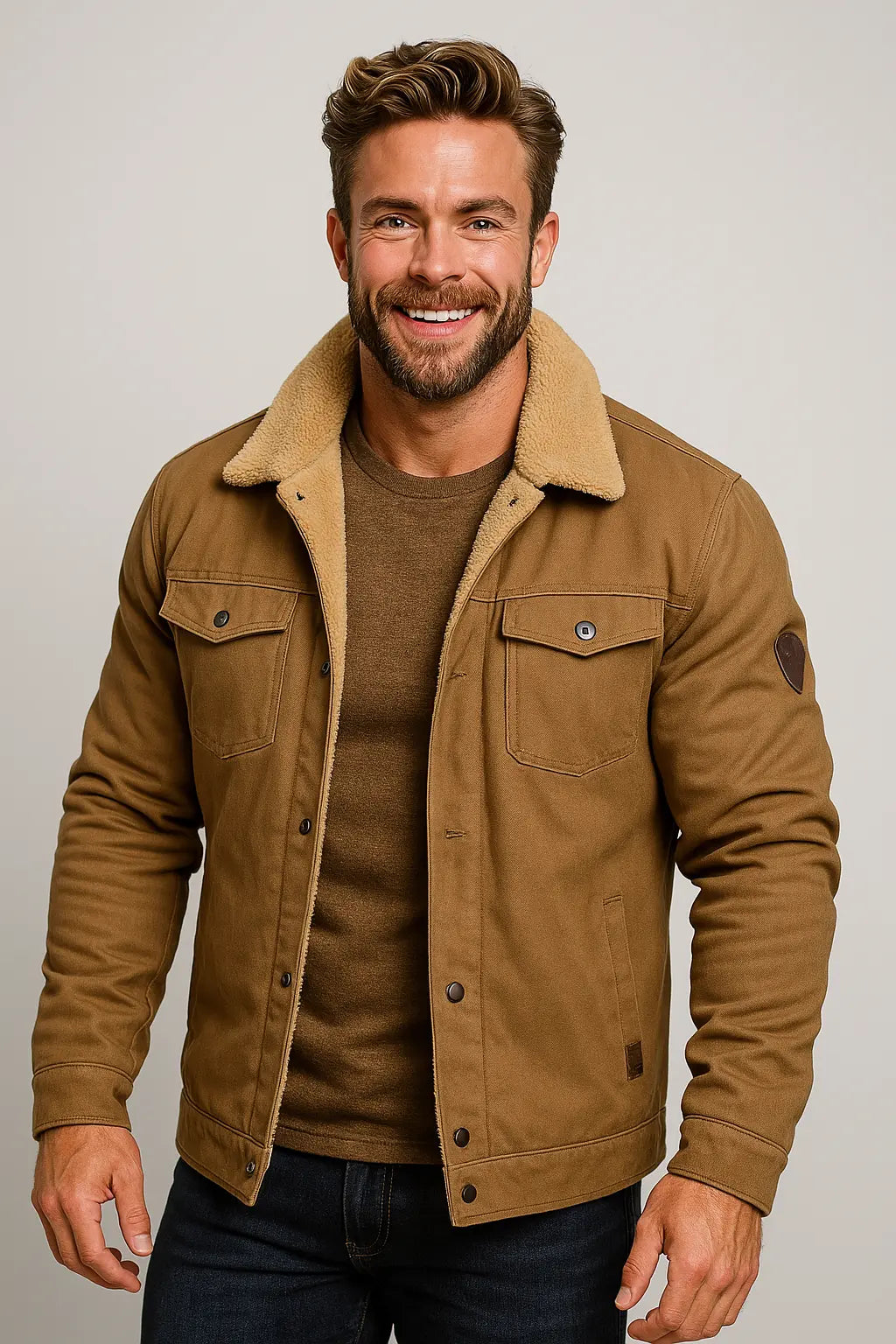 Alden | Men's Shearling-Collar Lined Winter Jacket
