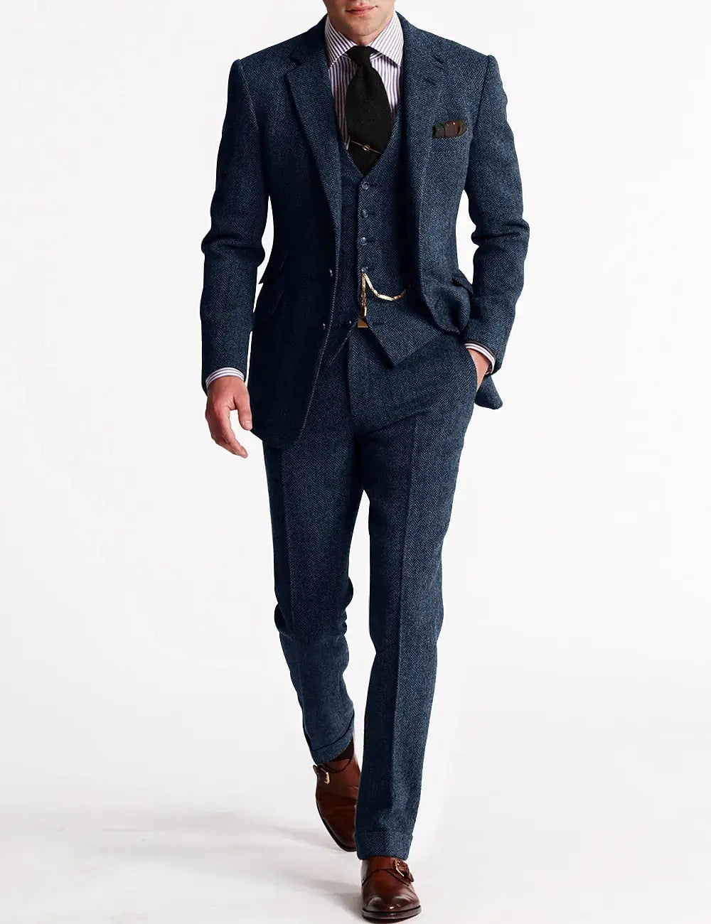 Ambrose | Men's Classic Tweed Three-Piece Tailored Suit