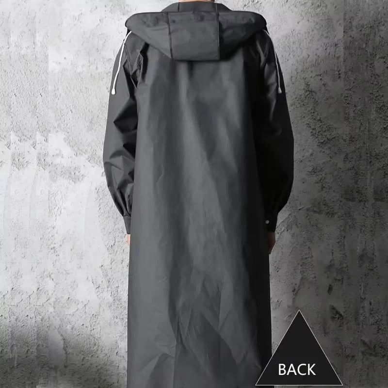 Men's Raincoat Waterproof EVA Hooded Lightweight