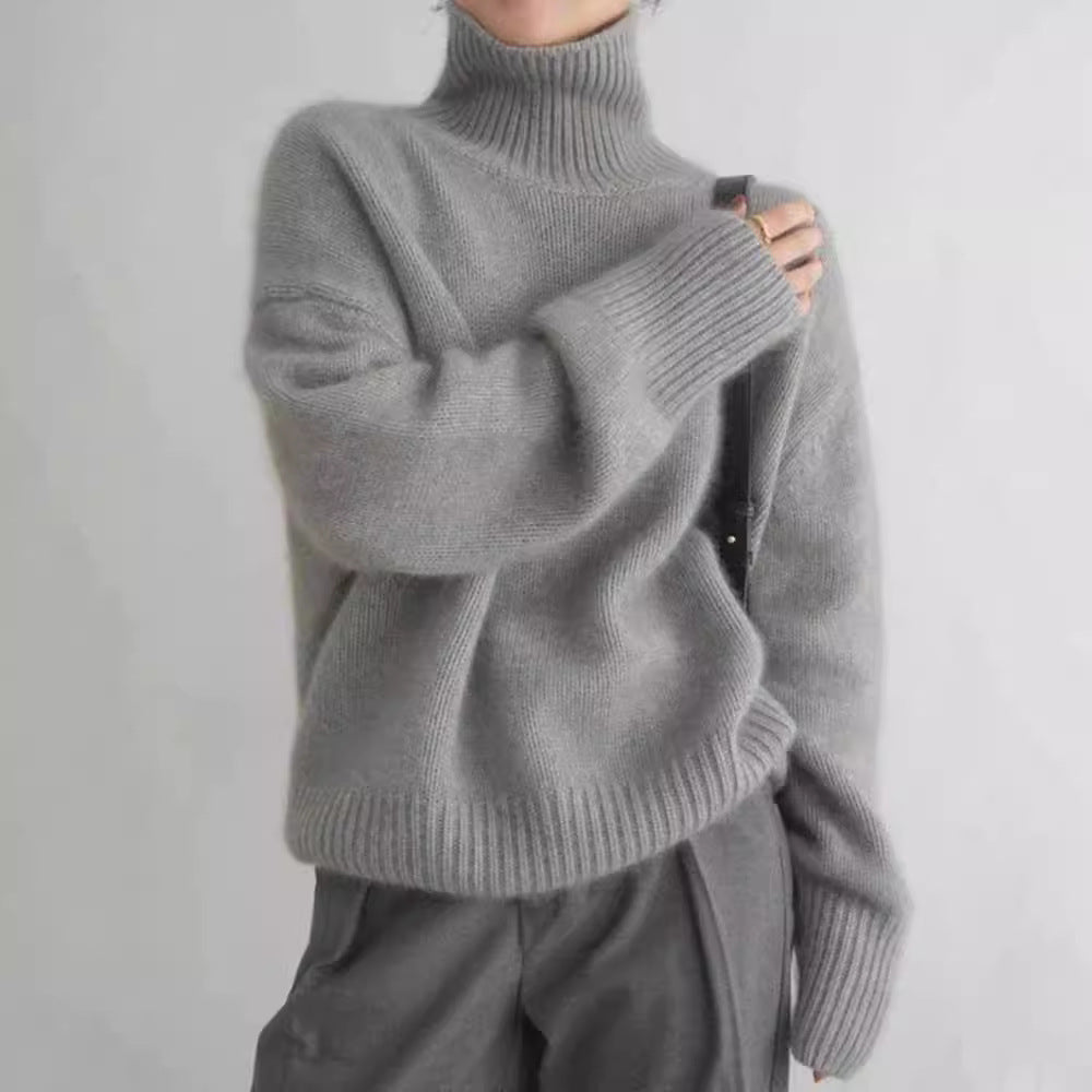 Iliana / Relaxed Knit Turtleneck Sweater High-Neck Pullover